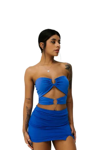 SHORTS SAIA FENDA AZUL BIC