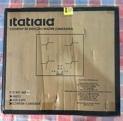NOVO | Cooktop Itatiaia Master 4 Bocas Vidro Preto Indução 220v Pr