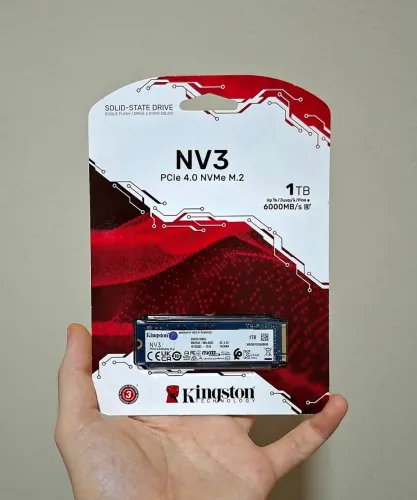 SSD NVMe M.2 Kingston NV3, 1TB, Leitura 6.000MB/s, Gravação 5.000 MB/s, PCIe 4.0