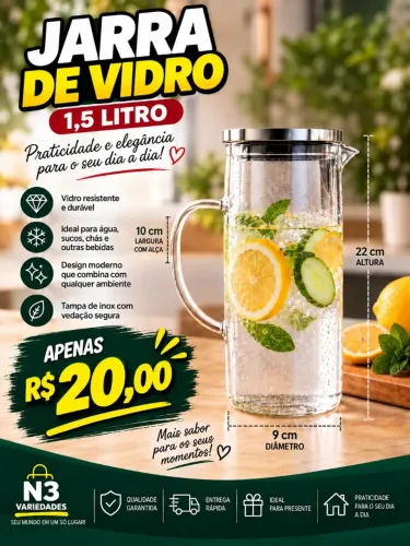 Jarra de Vidro 1,5