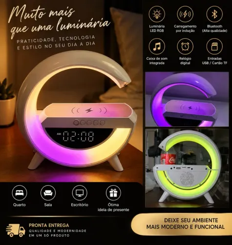 Luminária G-Speaker RGB 5 em 1