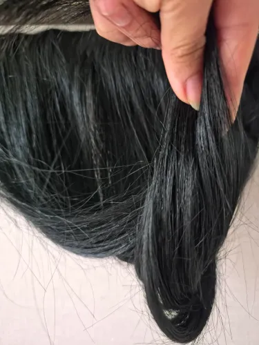 Kit de Aplique Tic-Tac - 2 Telas | 100% Cabelo Humano | Castanho Escuro
