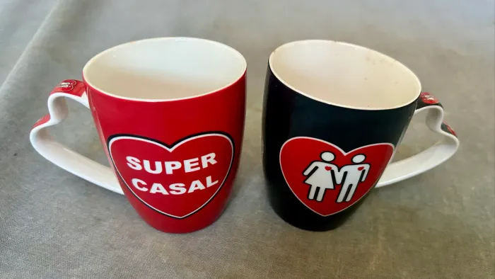 Kit de canecas de porcelana super casal