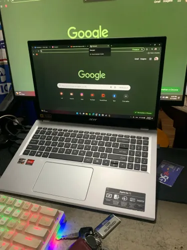 Notebook Acer Aspire go 15 ryzen 5 ddr5 8gb 512gb ssd