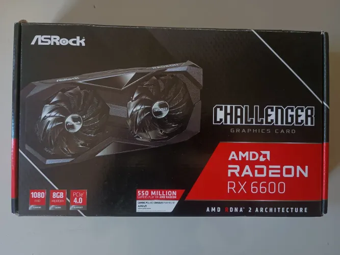 Placa de Vídeo ASRock Radeon RX 6600 Challenger D, 8GB, DDR-6, 128-Bit