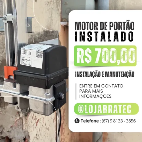 Motor para portão de elevação 8 segundos (instalado)