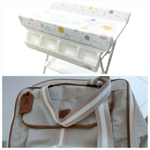 Kit: Banheira NOVA Maxi Baby + Kit Bolsas Maternidade NOVA