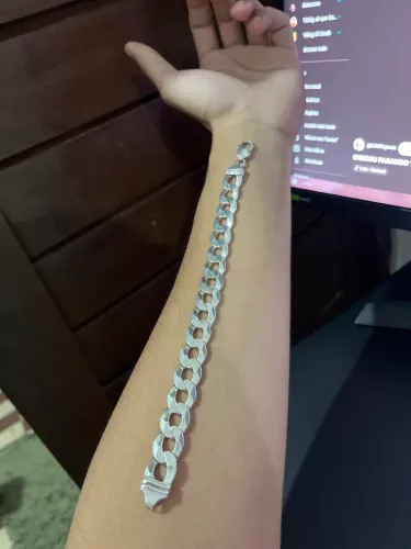 Pulseira de prata 37 gramas