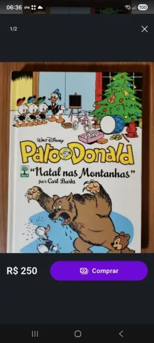 Pato Donald Natal na Montanha coleção Carls Barks.