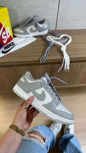 Tênis Nike Dunk Low Cinza Unissex Premium