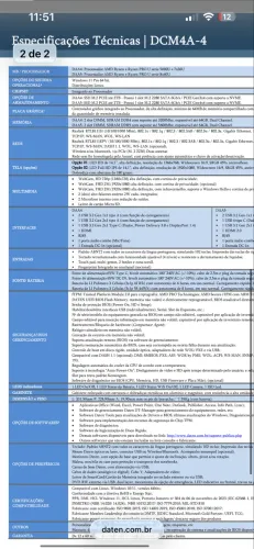  Notebook Daten DCM4A-4 - Excelente estado. 