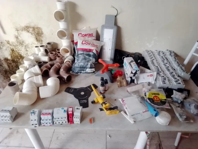 Materiais elétrico e hidraulico