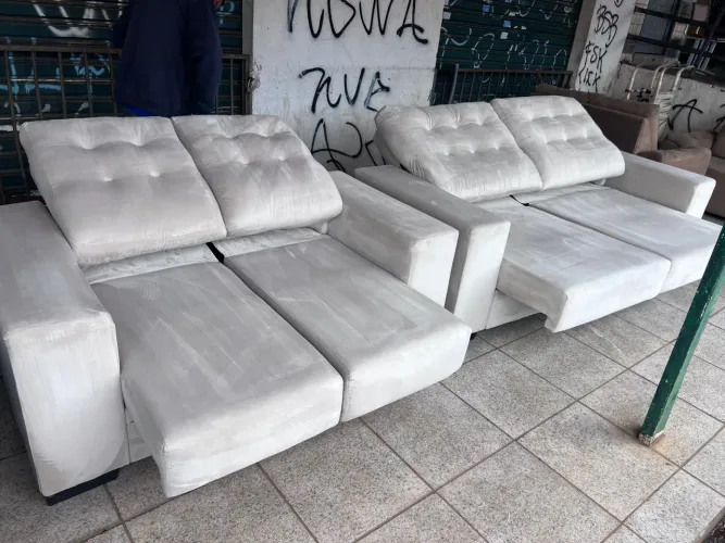 Sofá retrátil e reclinável 2 e 3 lugares 