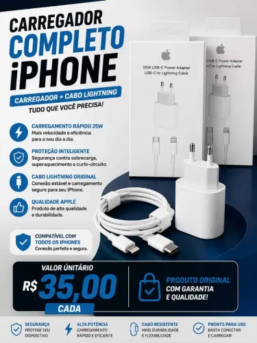 Carregador completo iPhone
