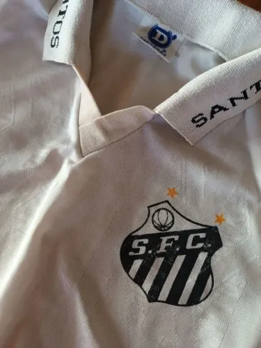 camisa original dellerba santos fc branca #11 anos 90 veste pp adulto
