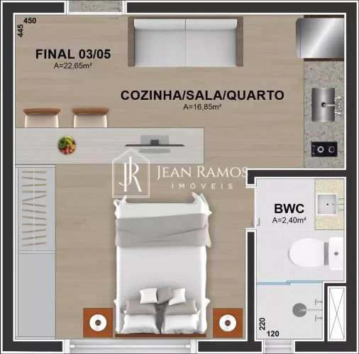 Apartamento para venda, 1 quarto(s), Hauer, Curitiba