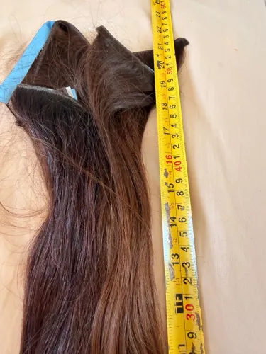 Cabelo humano do Sul de 50 cm na cor castanho