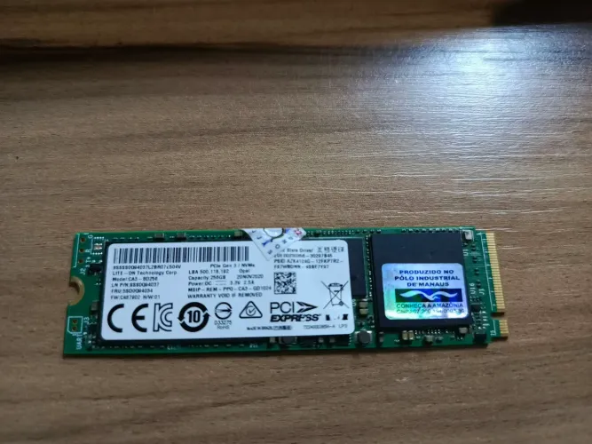 SSD NVME 256gb