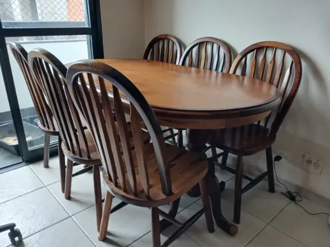 MESA de jantar grande 6 lugares - Madeira maciça