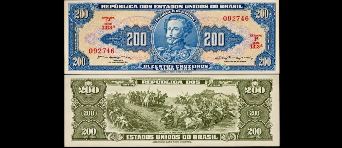 Cédula 200 Cruzeiros 1964 C-042 - Dom Pedro I - Série 1313A