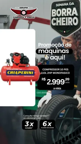 Compressor 10 pés 110l 2hp monofásico 