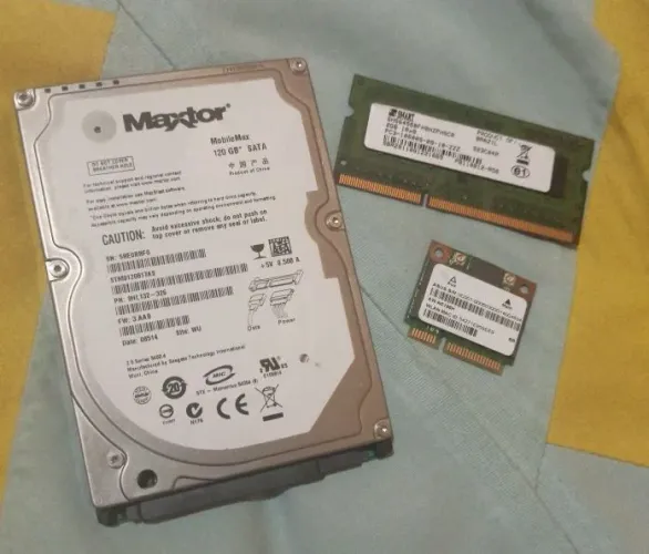 KIT HD 120GB + 2GB MEMÓRIA DDR3 + PLACA DE REDE | NOTEBOOK | ARAPIRACA - AL