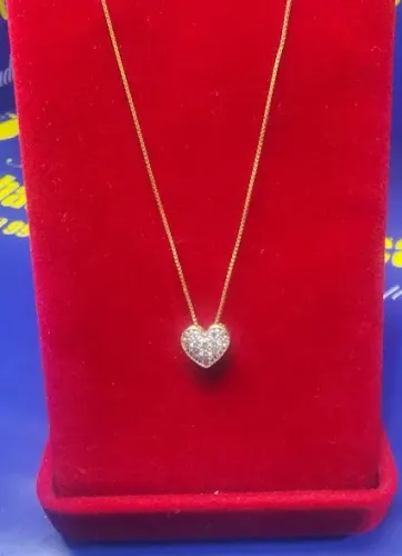 Tornozeleira com Pingente 8 mm Diamantes Peso 1.17 Gramas 27 Cm  Fio 0.70 mm              