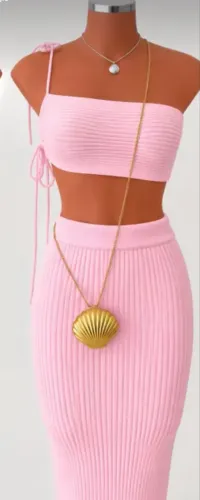 Vendo conjunto tricot tam unico, entrego alcantara