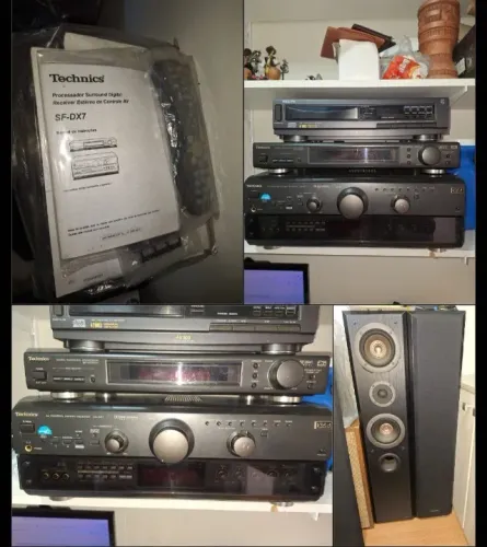 Receiver - Processador - Caixas de Som - Technics