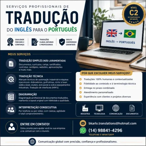 Tradução Profissional (Inglês<>PTBR)