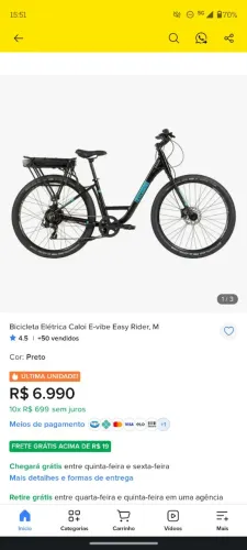 Bike elétrica Caloi
