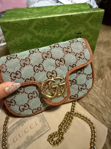 Bolsa Gucci mijo marmont linha premium monogram 