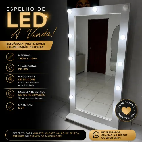 Espelho de led móvel