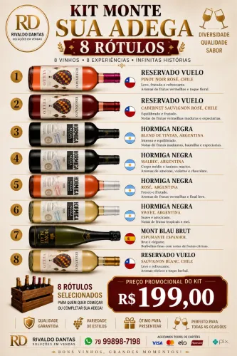 Kit 8 vinhos