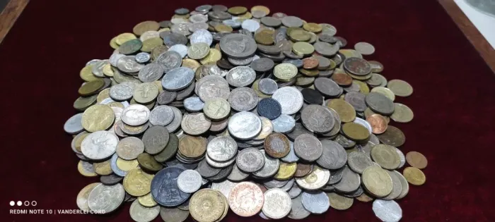 1 kg de moedas estrangeiras para coleção numismatica colecionar raridade