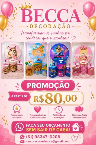 Decoração de festa pegue monte