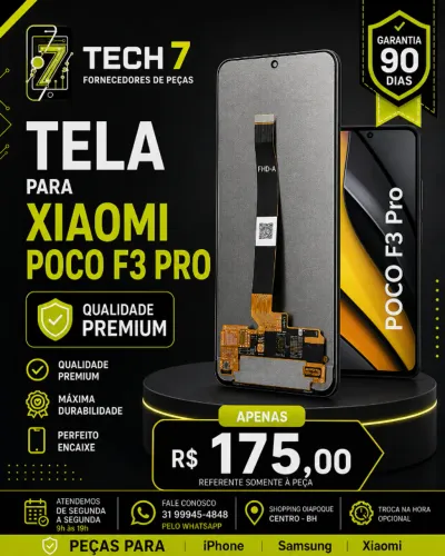 Tela Xiaomi POCO F3 PRO - Bom Custo-Beneficio com Garantia de 90 Dias