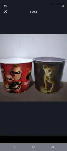 2 EXCELENTES BALDES DE PIPOCA 