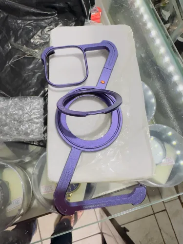 Capa iPhone Oastsbasf proteção em alumínio para iPhone 14 Pro Max cor purple