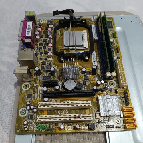 Placa mãe APM80 D3 ATX DDR3 AMD + CPU + MEMÓRIAS 