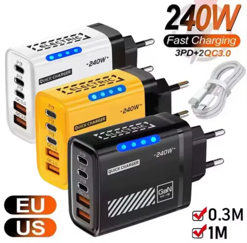 Carregador de 240w 5 em 1