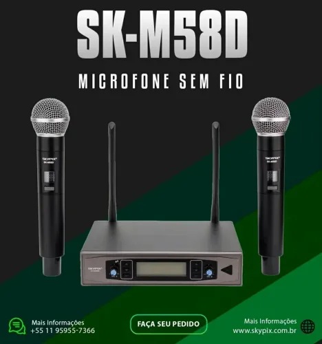 Microfone skypix sem Fio