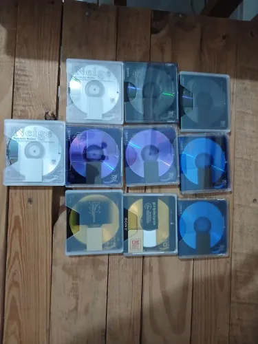 Lote com 10 mini discs Sony usados