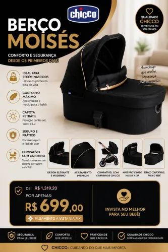 BERÇO MOISÉS CHICCO 