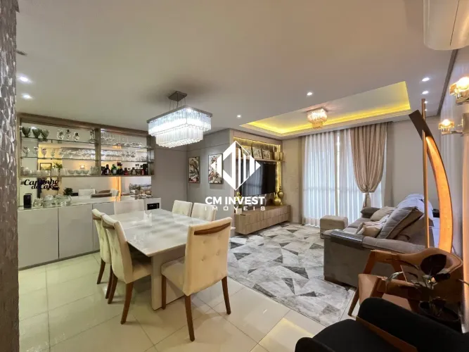 Apartamento Mobiliado 4 Quartos com 113m² na Praia Comprida - São Jose SC | 2 Vagas