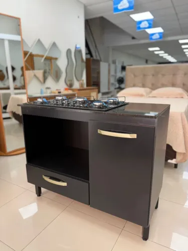 Balcão Cooktop e Forno Fit com 1 Porta e 1 Gaveta - Nicioli | Entrega imediata