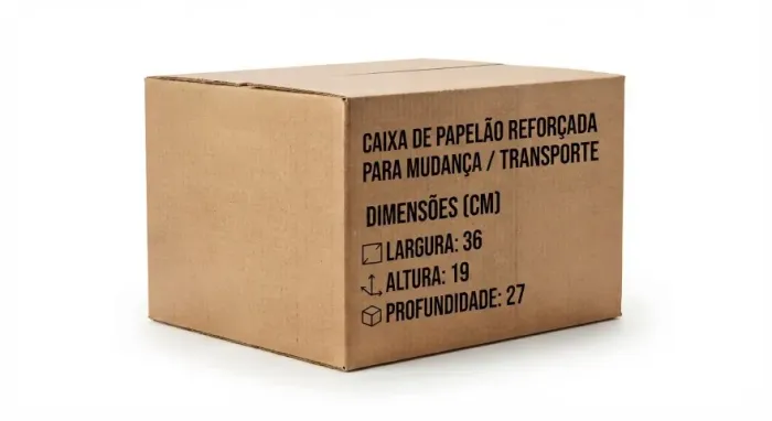 12 Caixas de papelão reforçada onda dupla para transporte e-commerce/mudança 36x19x27