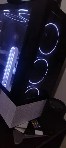 3 Fans Laser Rose Mode 120mm + Suporte placa de vídeo 