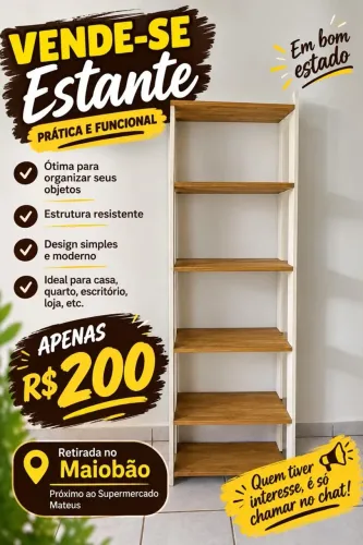 ESTANTE MULTIUSO EM ÓTIMO ESTADO