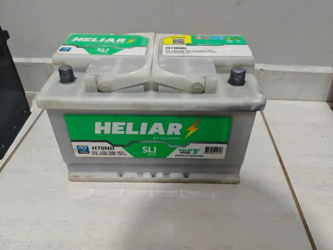 Bateria 70 amperes Heliar Semi nova 2025 com garantia Valor a base de troca 